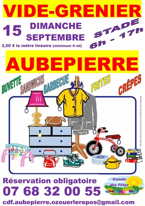 VIDE GRENIER AFFICHE CATHERINE